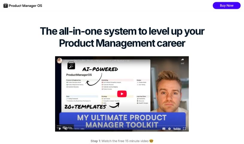 Screenshot of Product Manager OS