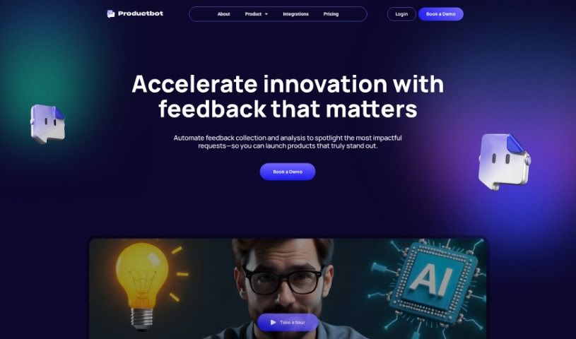 Screenshot of Productbot AI