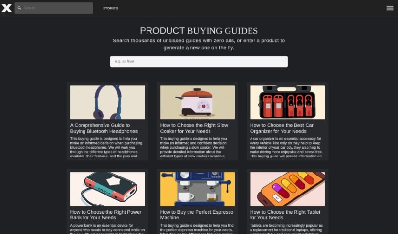 Screenshot of Product.xyz