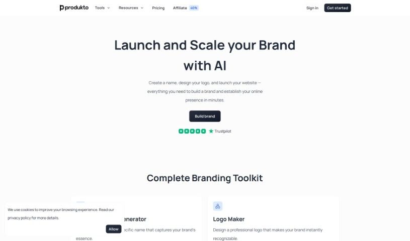 Screenshot of Produkto