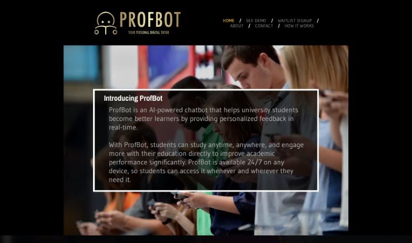 Screenshot of ProfBot