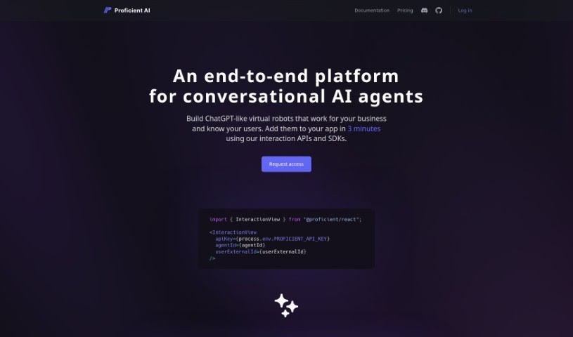Screenshot of Proficient AI
