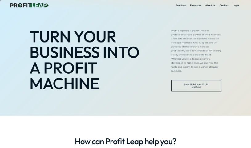 Screenshot of Profit Leap