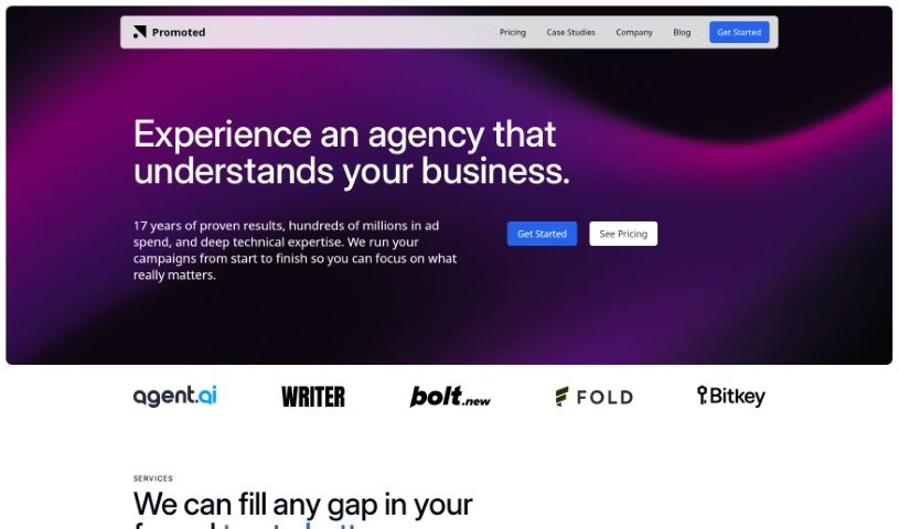 Screenshot of Promoted