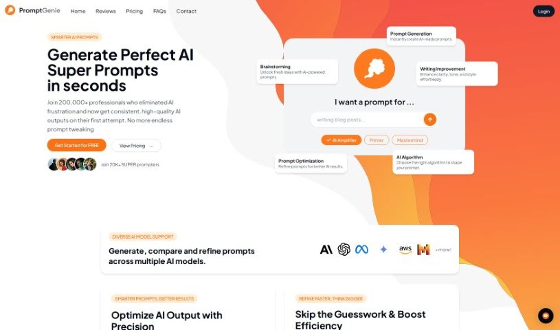 Screenshot of Prompt Genie