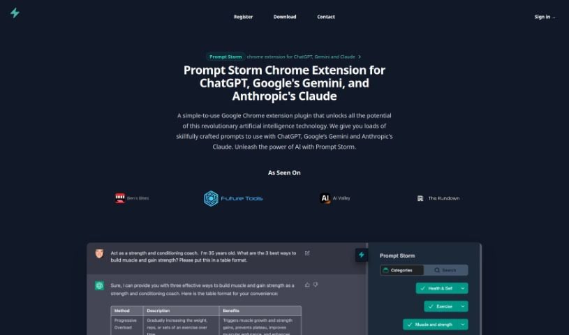 Screenshot of Prompt Storm