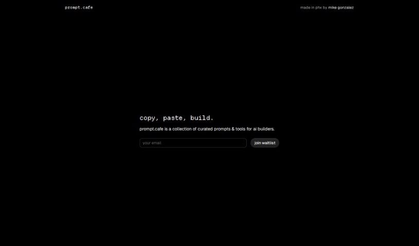 Screenshot of Prompt.cafe