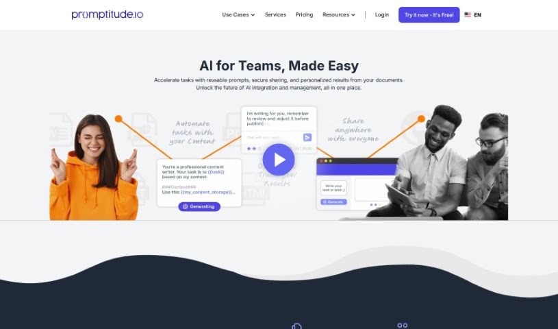 Screenshot of Promptitude.io