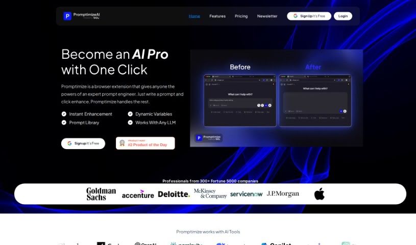 Screenshot of PromptPal