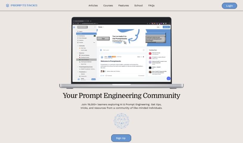 Screenshot of Promptstacks