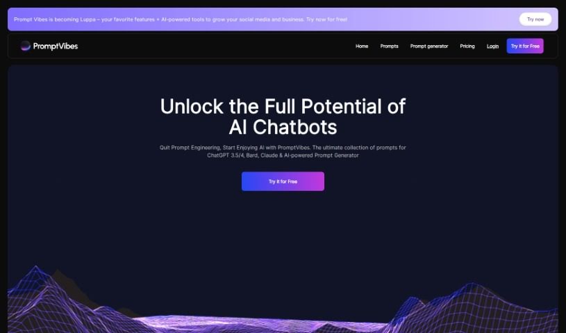 Screenshot of PromptVibes