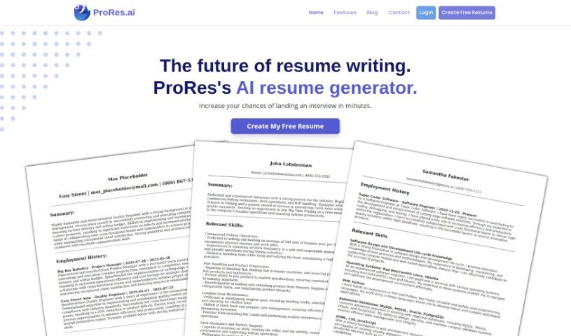 Screenshot of ProRes.ai