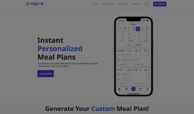 Screenshot of Prospre