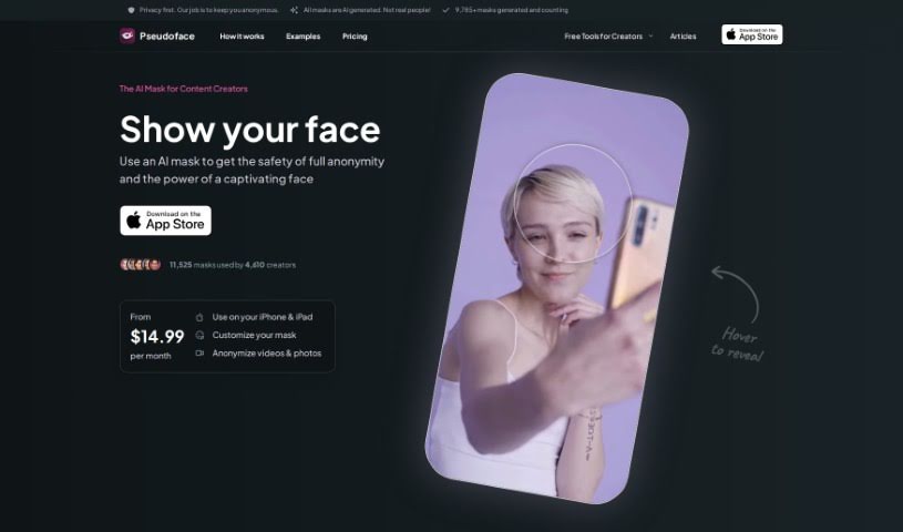 Screenshot of Pseudoface