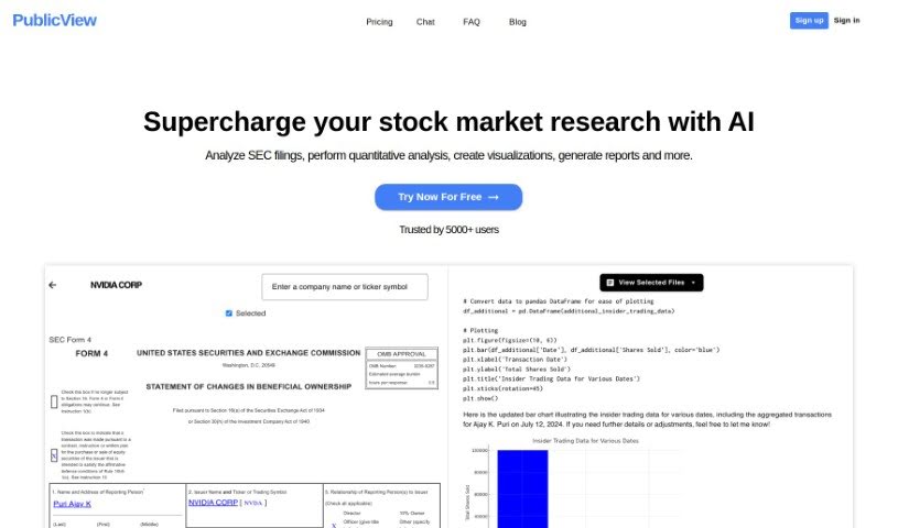 Screenshot of Publicview