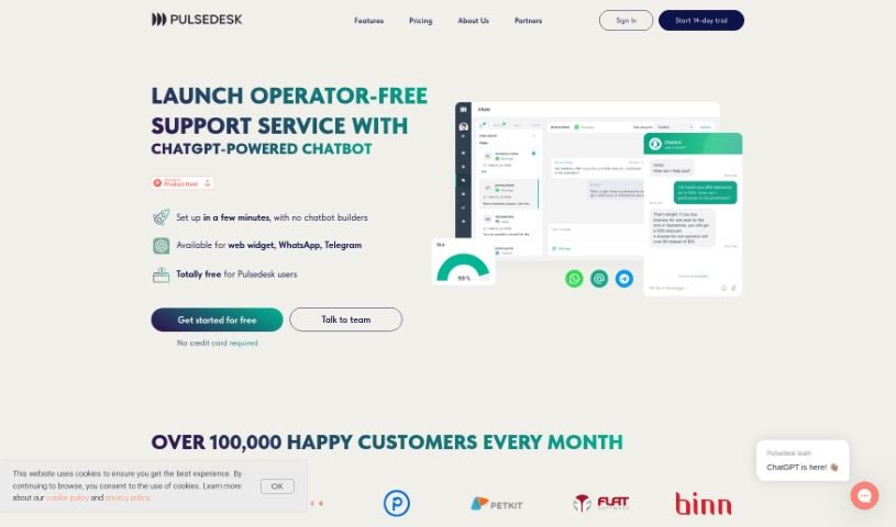 Screenshot of Pulsedesk