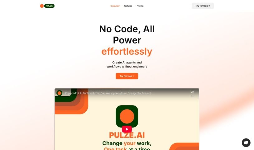 Screenshot of Pulze.ai