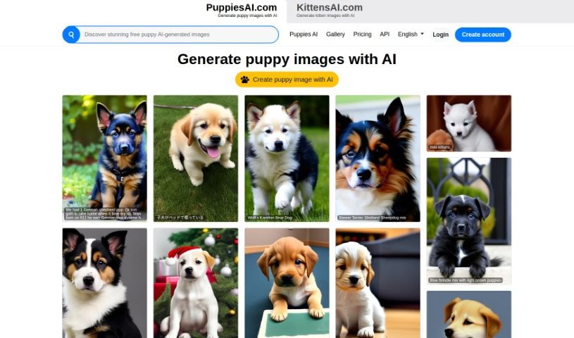 Screenshot of Puppiesai.com