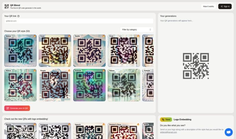 Screenshot of QR Blend