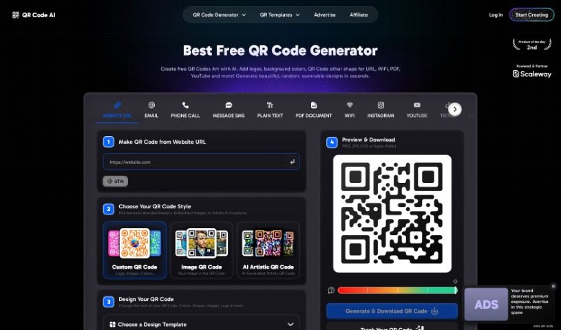 Screenshot of Qr Code AI
