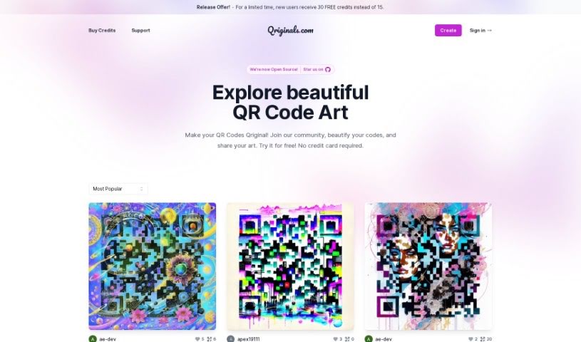 Screenshot of Qriginals