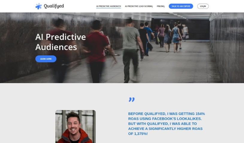 Screenshot of Qualifyed.AI AI Predictive Audiences
