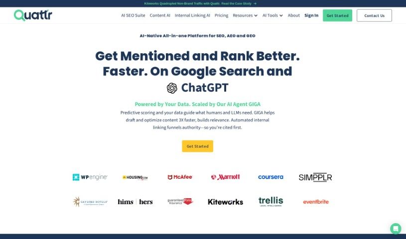 Screenshot of Quattr