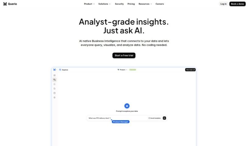 Screenshot of Querio