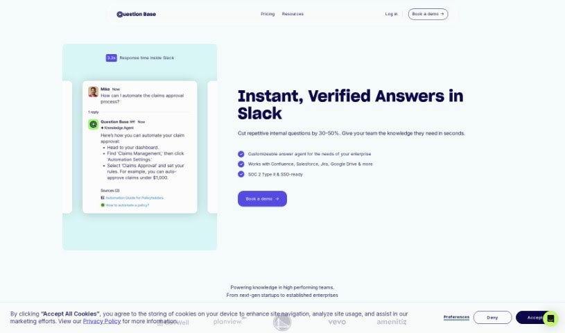 Screenshot of Question Base