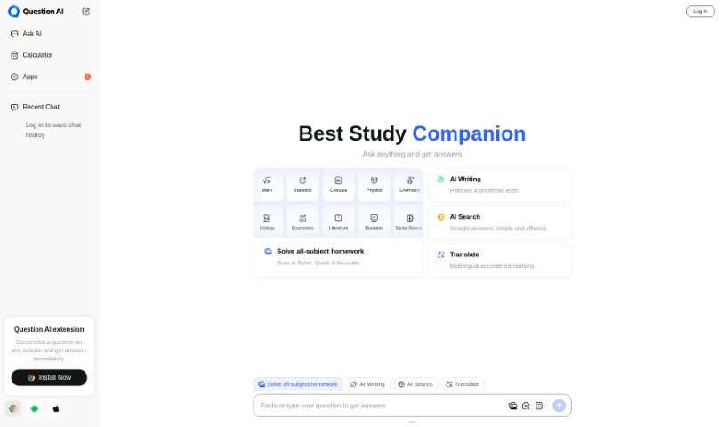 Screenshot of Question AI