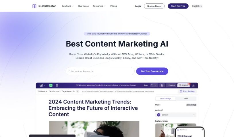 Screenshot of Quick Creator