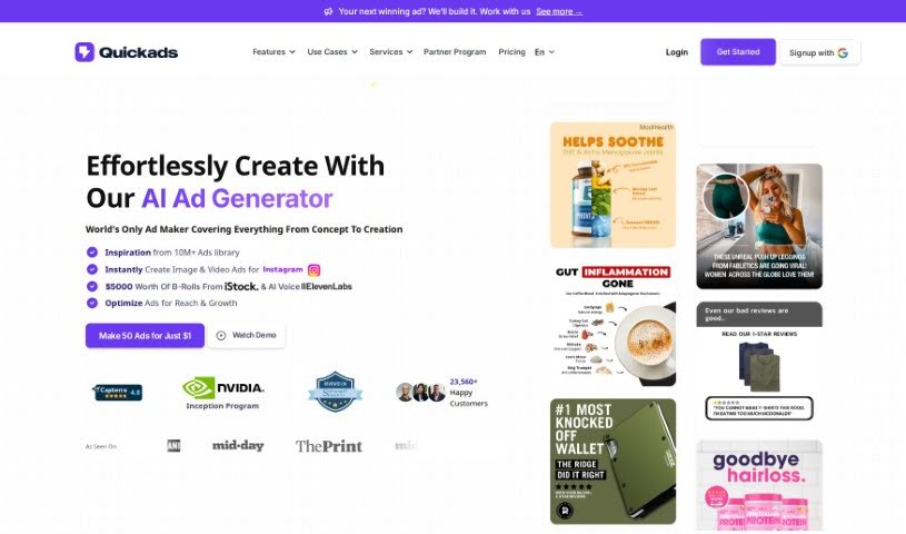 Screenshot of Quickads