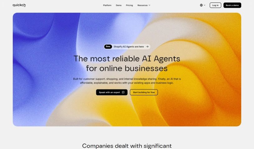 Screenshot of Quickchat AI