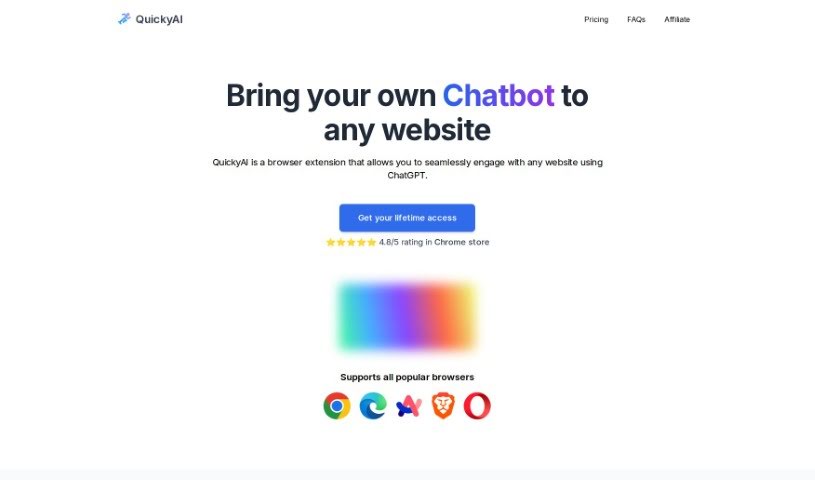 Screenshot of Quicky AI