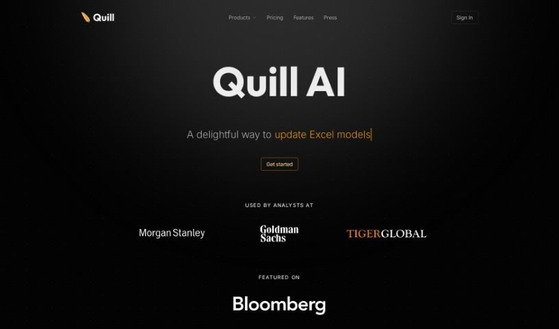 Screenshot of Quill AI