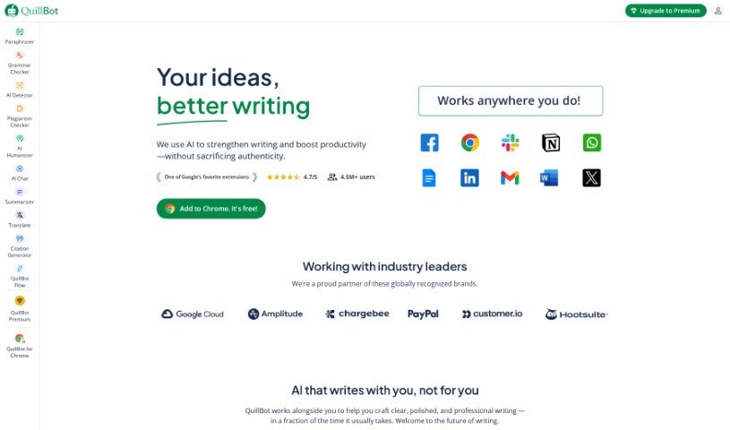 Screenshot of QuillBot