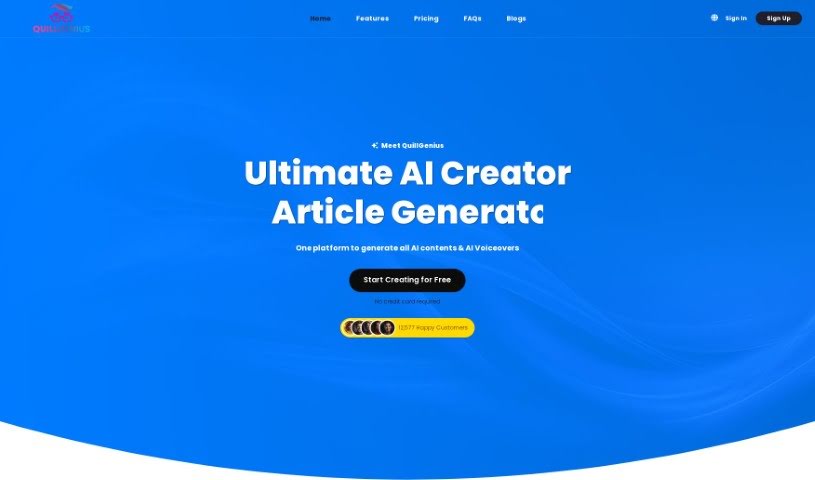 Screenshot of QuillGenius