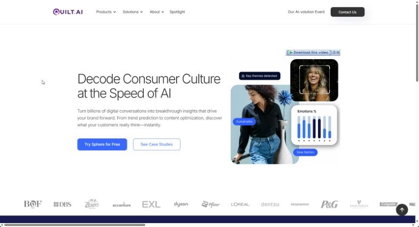Screenshot of Quilt.AI