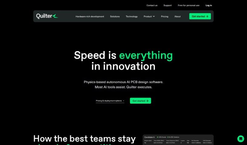 Screenshot of Quilter