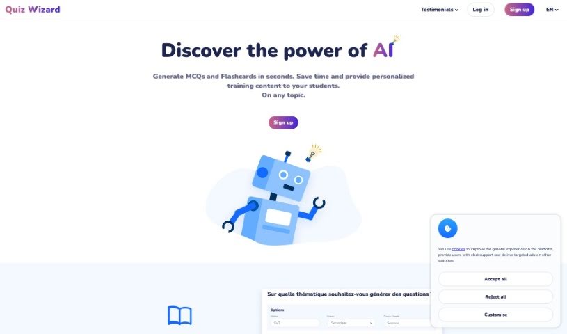 Screenshot of Quiz Wizard