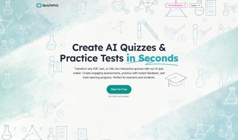 Screenshot of QuizWhiz