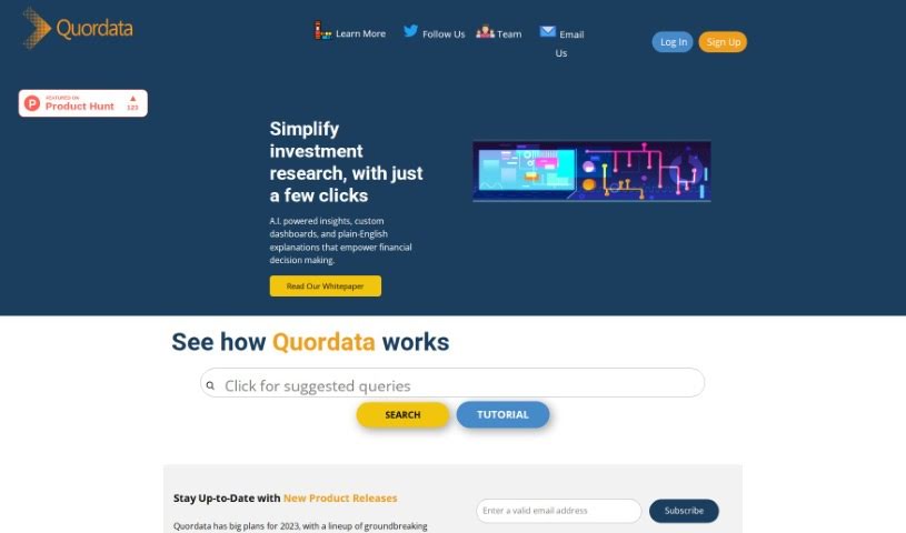 Screenshot of Quordata