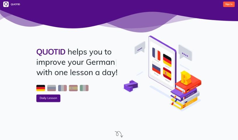 Screenshot of Quotid