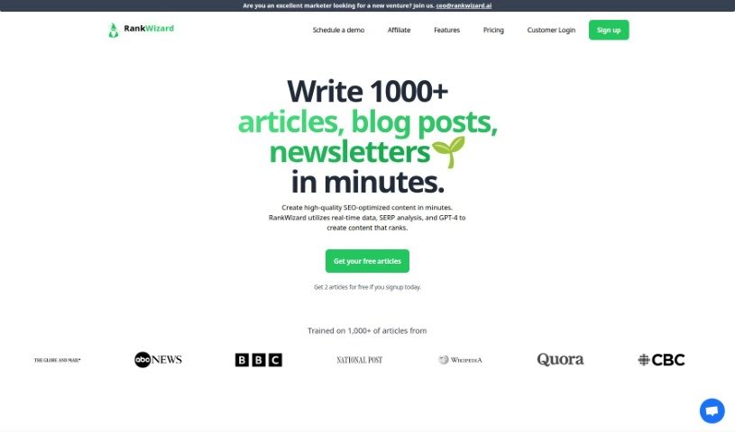 Screenshot of RankWizard