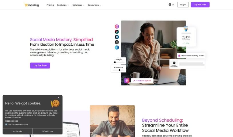 Screenshot of Rapidely