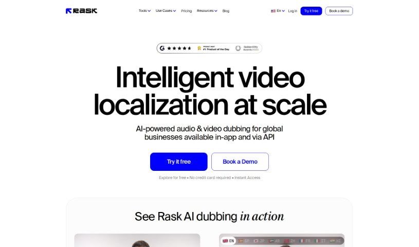 Screenshot of Rask AI