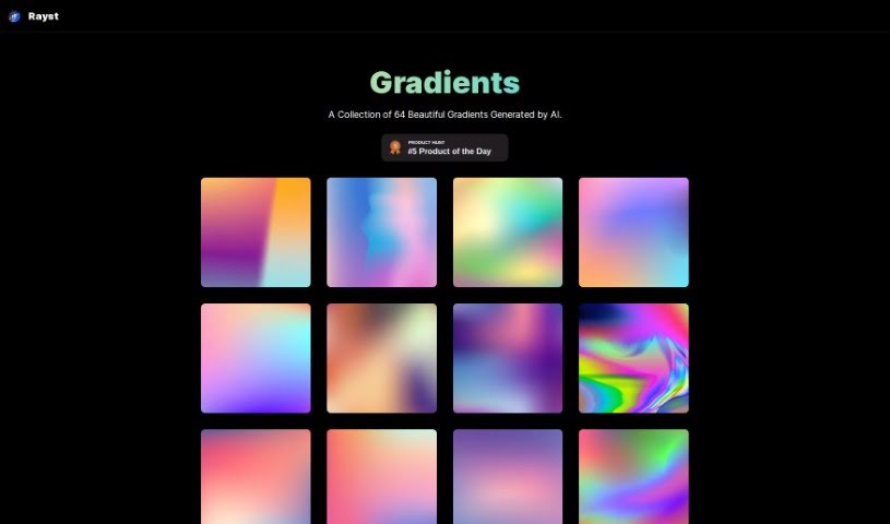 Screenshot of Rayst Gradients