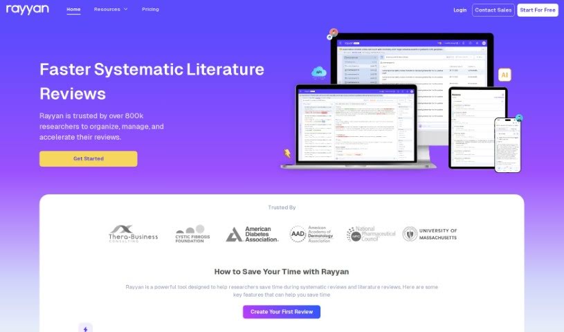 Screenshot of Rayyan