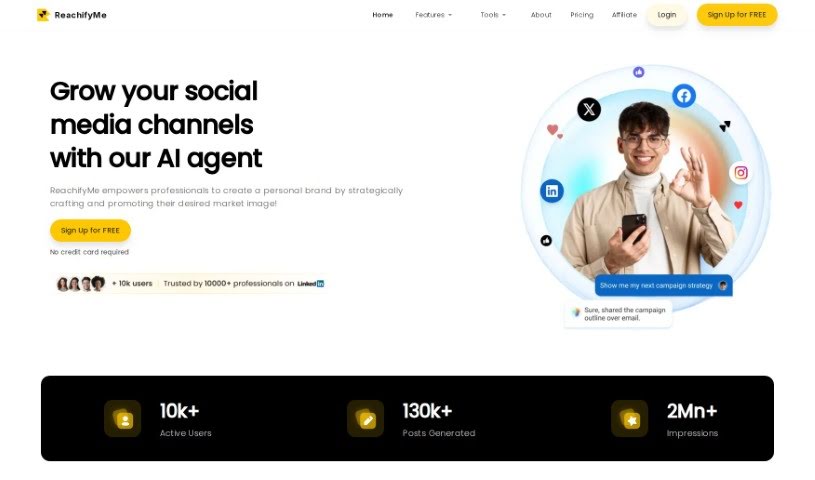 Screenshot of ReachifyMe