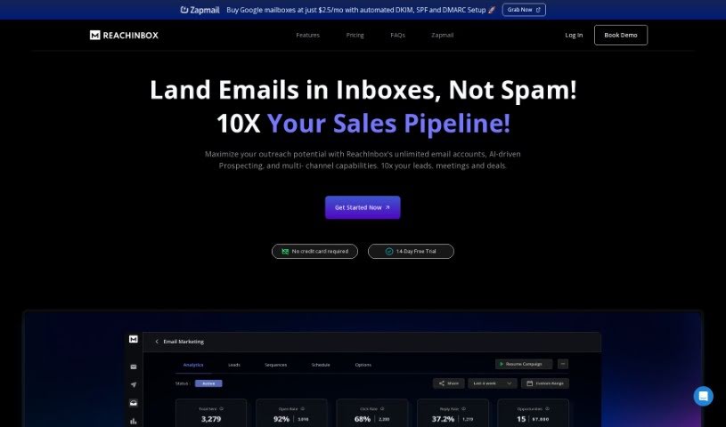 Screenshot of ReachInbox